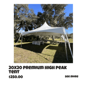 20x20 premium high peak tent