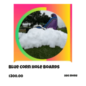 Blue corn hole boards (2)