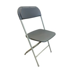 Gray Plastic Folding Chair